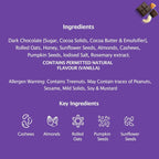 Munchilicious Granola - Dark Chocolate, Healthy & Nutritious Breakfast Cereal with Whole Nuts | Grocsy