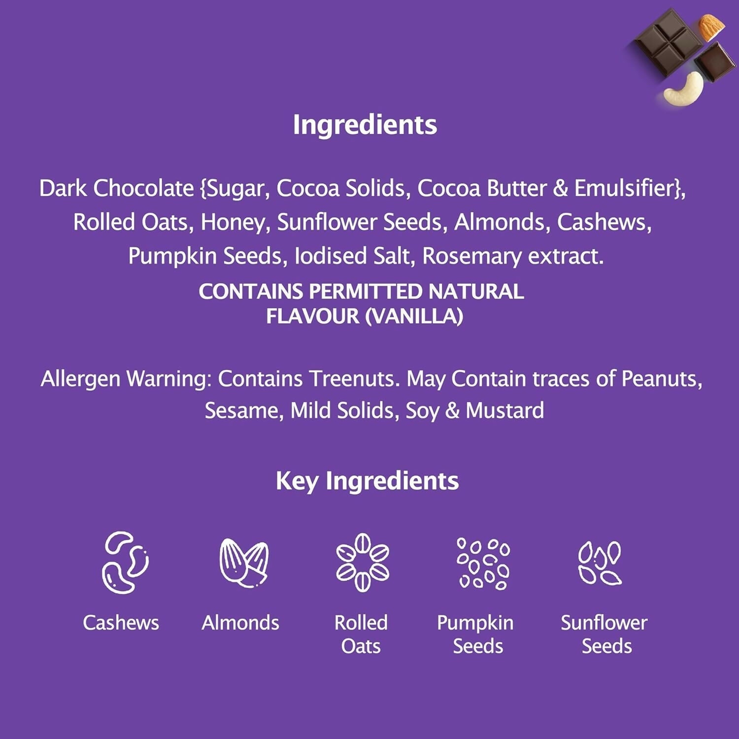 Munchilicious Granola - Dark Chocolate, Healthy & Nutritious Breakfast Cereal with Whole Nuts | Grocsy