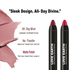 Love Earth Lip Crayon Non-Transfer Lipstick - Reds | Grocsy