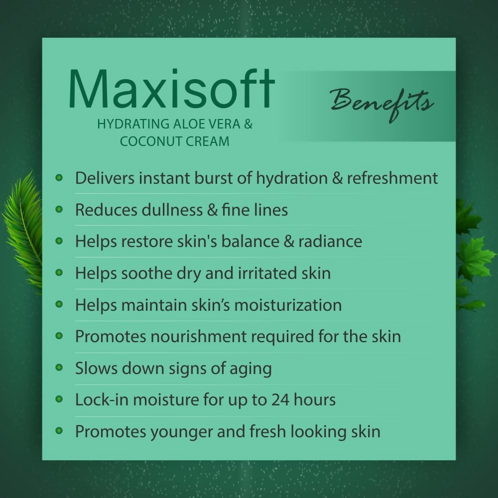 Maxisoft Hydrating Aloe vera & Coconut Cream | Grocsy