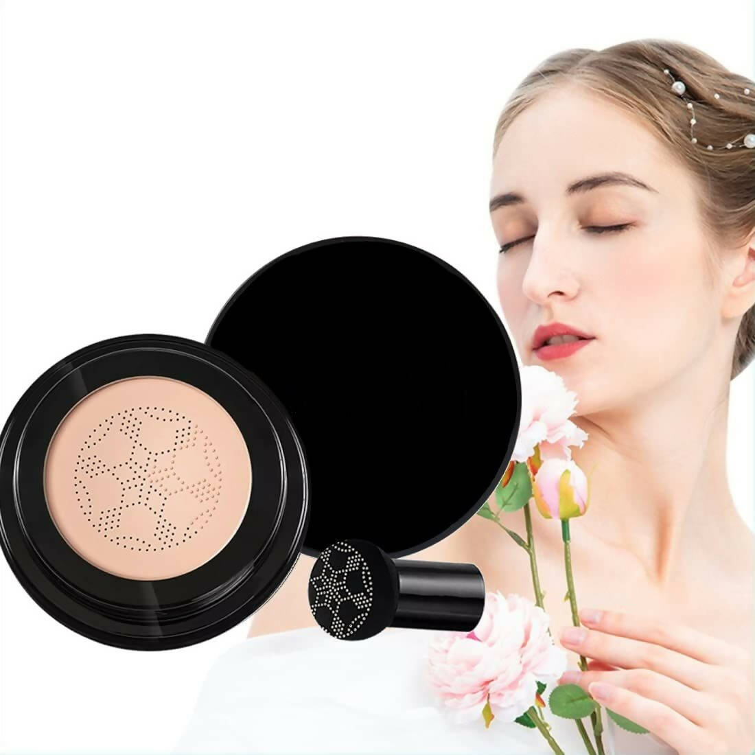 Favon Angel Rose Air Cushion CC Foundation with Puff | Grocsy