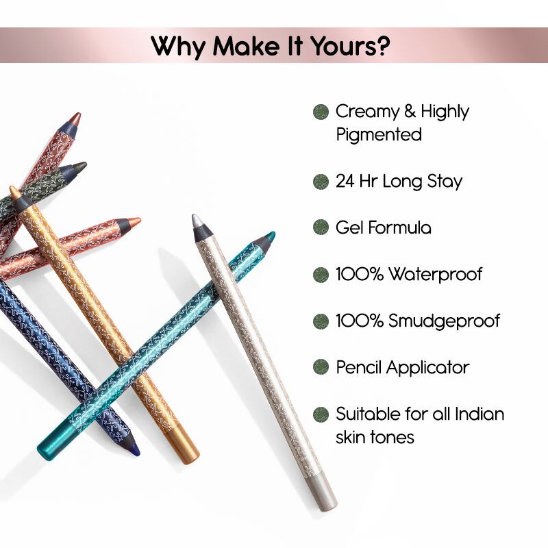 Kay Beauty By Katrina Kaif Gel Eye Pencil - Olive | Grocsy