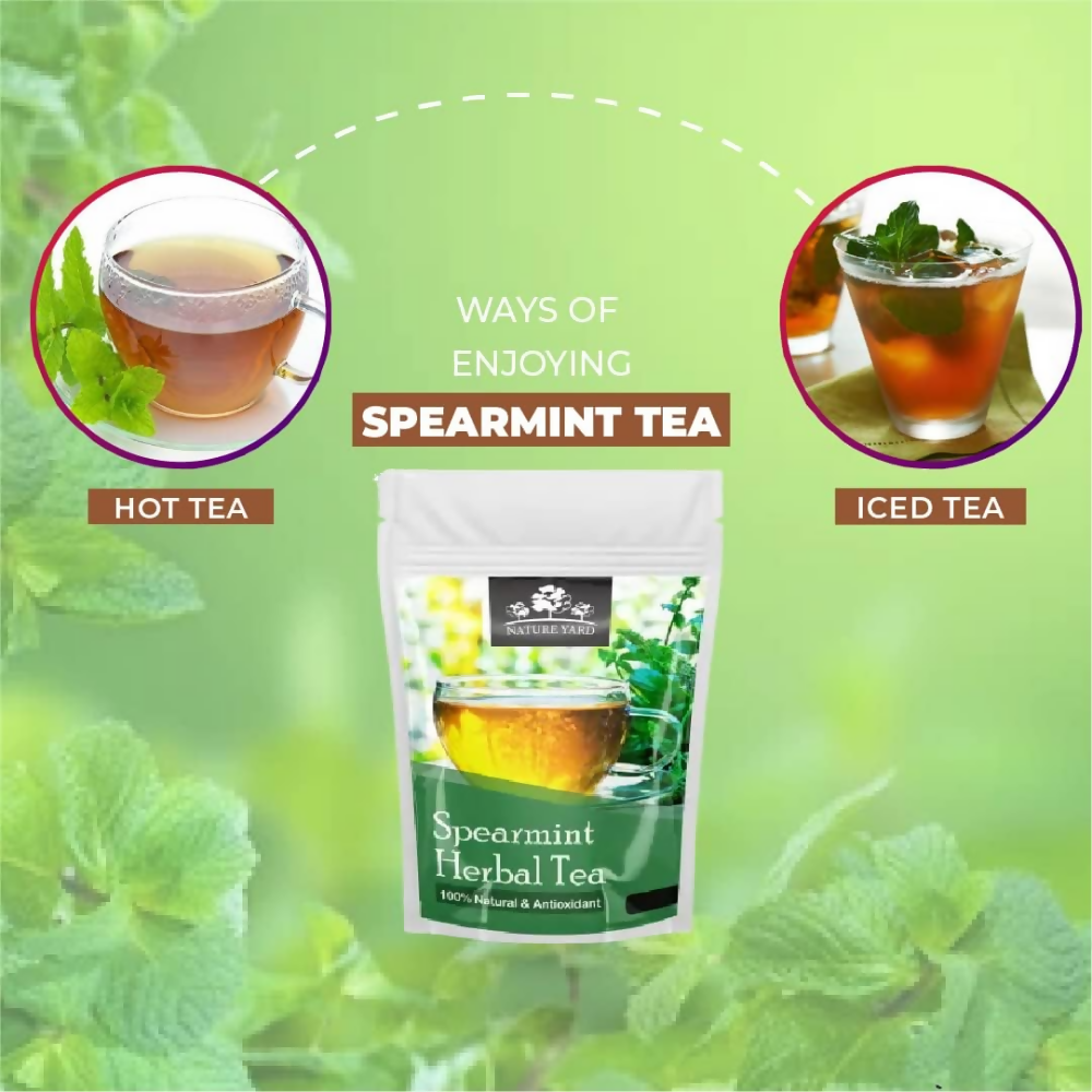 Nature Yard Pure Organic Spearmint Herbal Tea Leaves | Grocsy