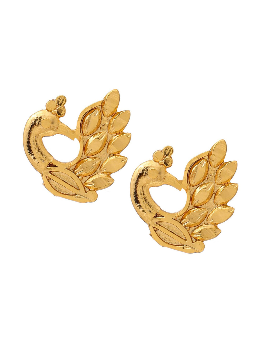 Ruby Raang Gold Peacock Earrings | Grocsy