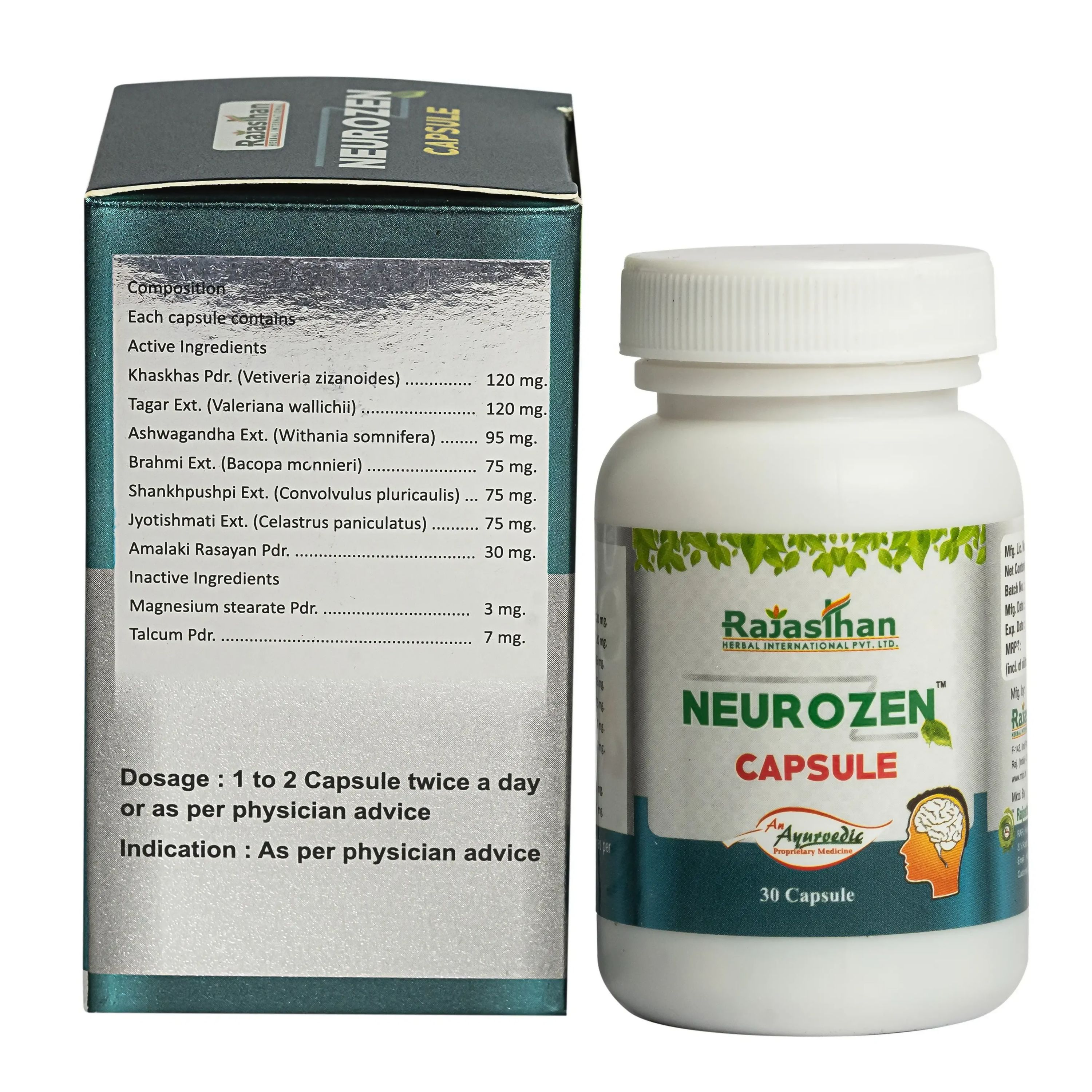 Rajasthan Herbals Neurozen Capsules | Grocsy