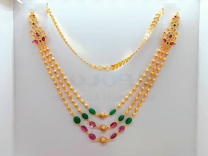 Designer Multicolor Stone Layer Necklace | Grocsy