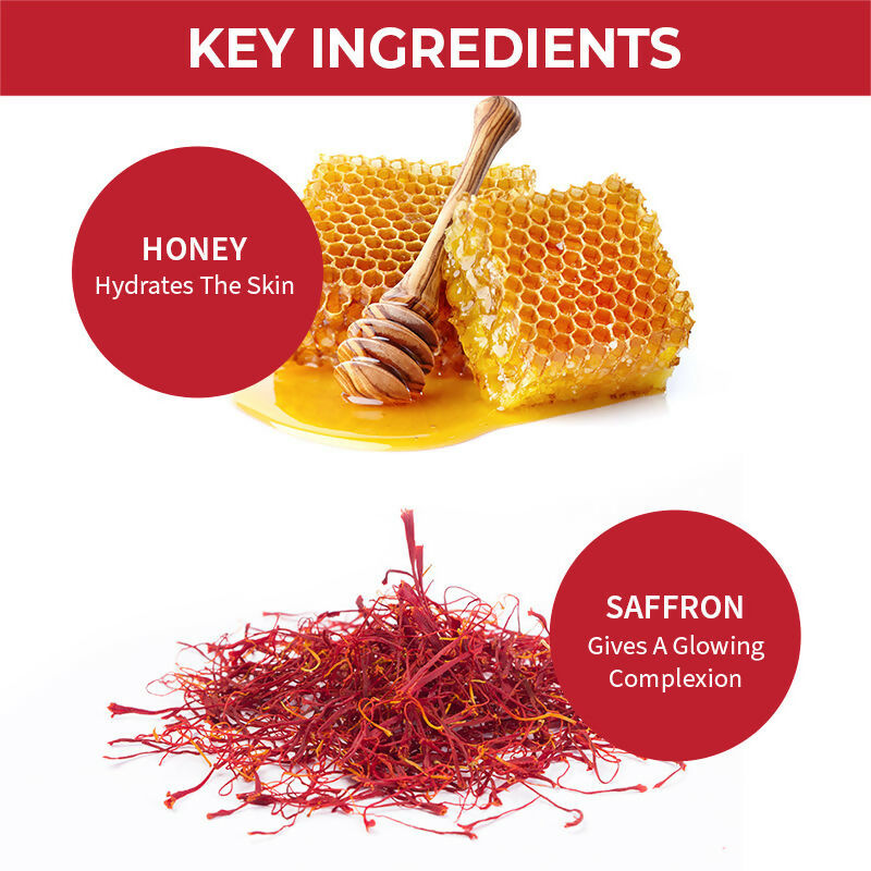 Nykaa Naturals Saffron & Honey Face Wash for Glowing Skin | Grocsy