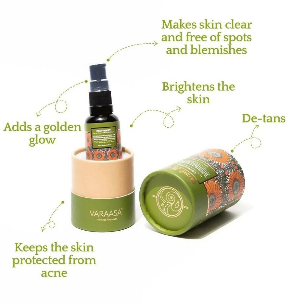Varaasa Dewminati De-tanning & Brightening Face & Body Oil | Grocsy