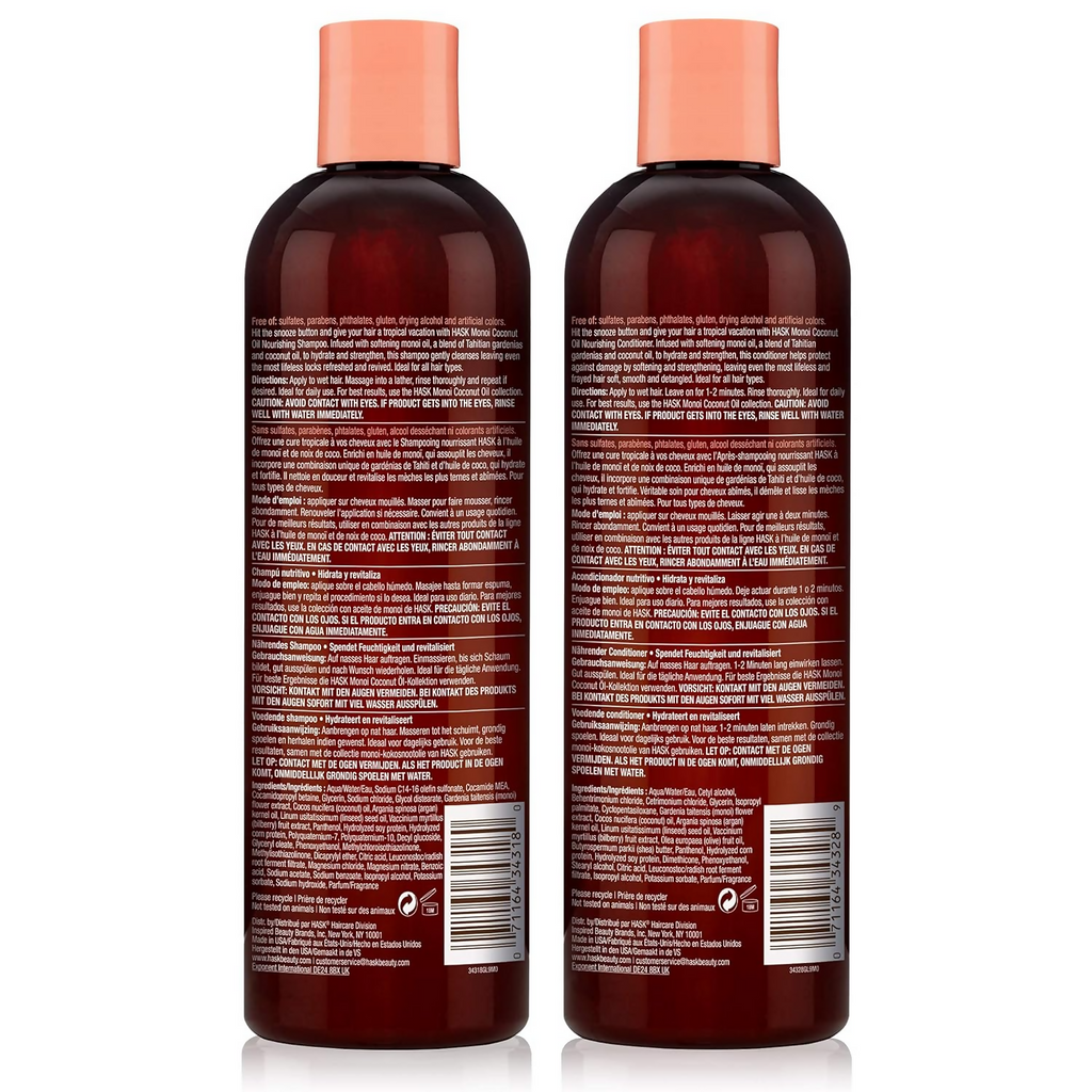HASK Coconut Nourishing Shampoo And Conditioner | Grocsy