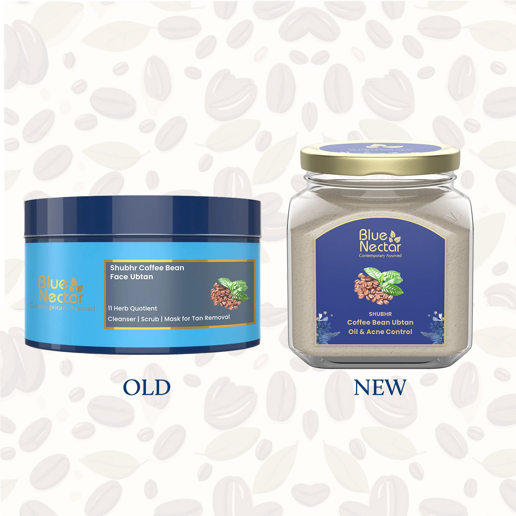 Blue Nectar Coffee Bean Ubtan Face Pack | Grocsy