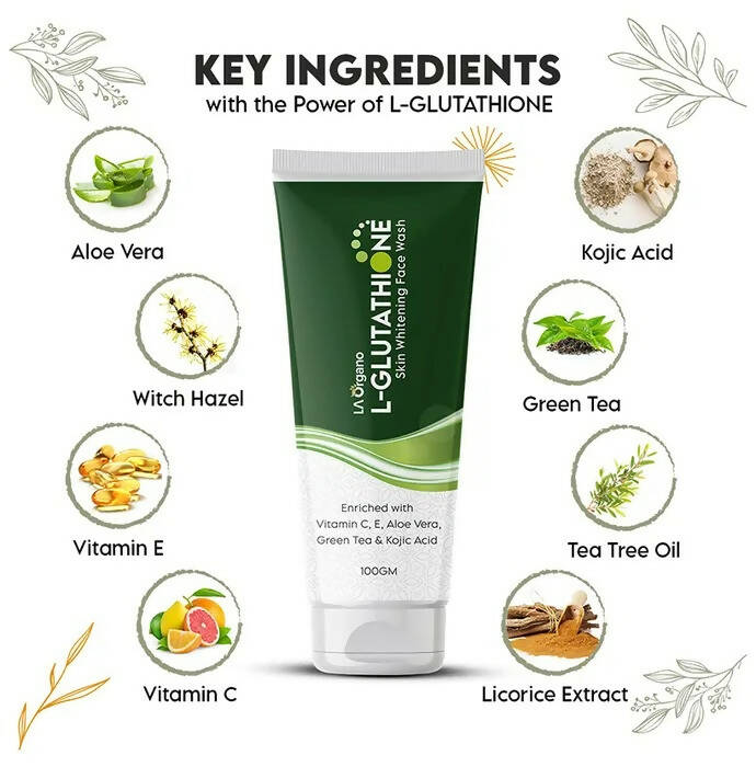 LA Organo L-Glutathione Skin Whitening Face Wash | Grocsy