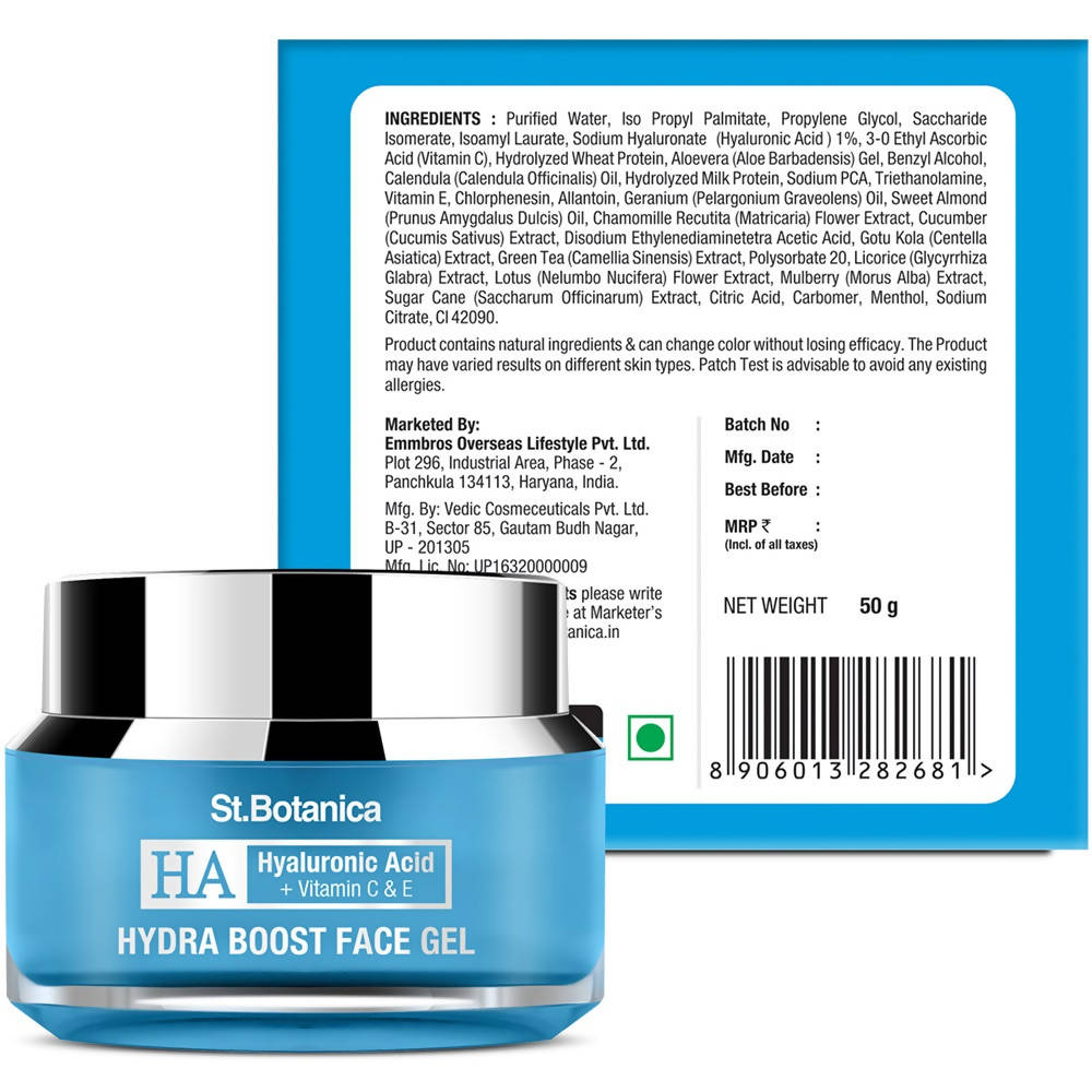 St.Botanica Hyaluronic Acid Hydra Boost Face Gel | Grocsy