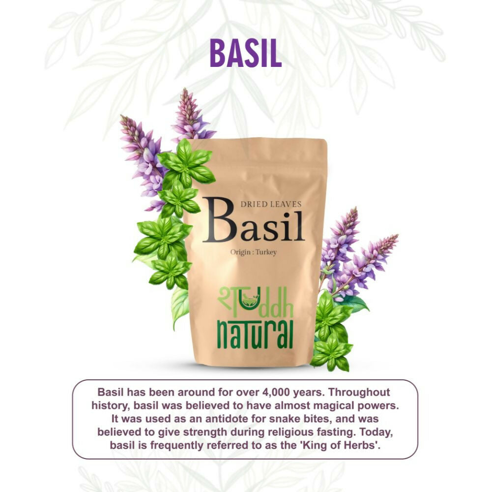 Shuddh Natural Premium Freeze Dried Culinary Turkish Basil - Swadesiicart