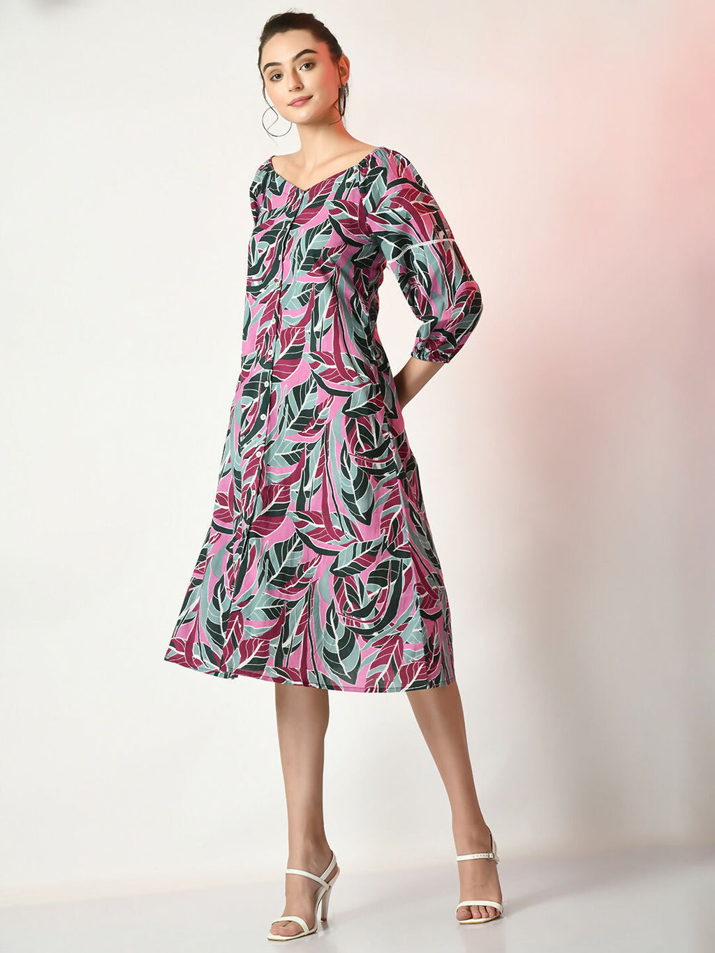 Myshka Women's Multi Printed Dress | Grocsy
