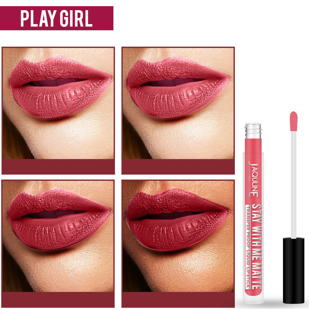 Jaquline USA Stay With Me Matte Liquid Lipstick - Play Girl | Grocsy