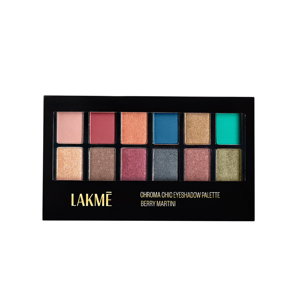 Lakme Glitterati Chroma Chic Eye Shadow Palette - Berry Martini | Grocsy