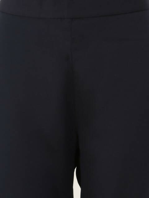 FIORRA Women's Navy Blue Poly Crepe Straight Kurta Pant With Dupatta | Grocsy