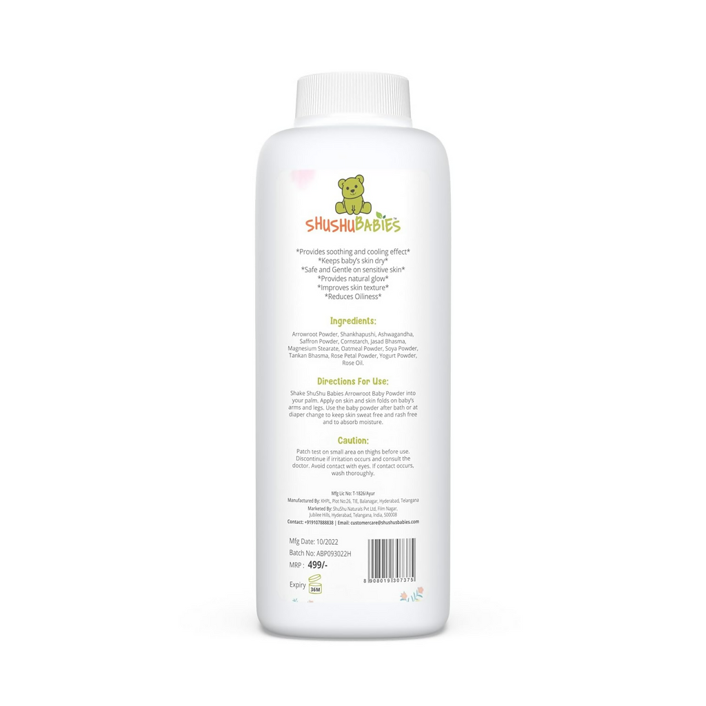 ShuShu Babies Talc Free Baby Powder with Arrowroot Extracts (under 0-3 Years Baby) | Grocsy