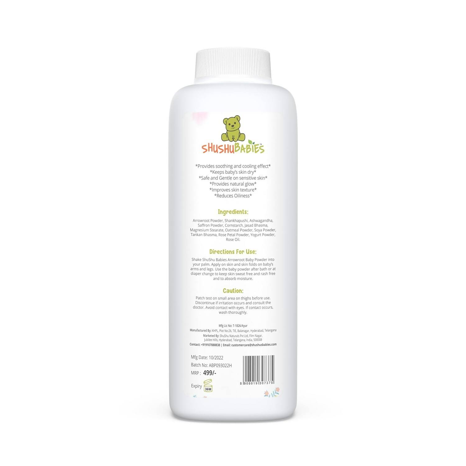ShuShu Babies Talc Free Baby Powder with Arrowroot Extracts (under 0-3 Years Baby) | Grocsy