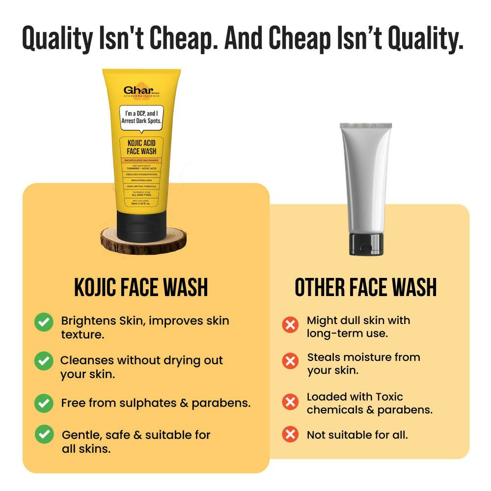 Ghar Soaps Kojic Acid & Turmeric Face Wash | Grocsy