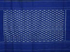 Light Brown and Blue Pochampally Ikat Cotton Handloom Saree with Triangle Pallu Design - Global Threads | Grocsy