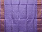 Light Green and Lavender Uppada Silk Handloom Plain Saree with Contrast Pallu Design - Global Threads | Grocsy