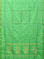 Light Green Uppada Silk Handloom Saree with Karpur Pallu Design - Global Threads | Grocsy