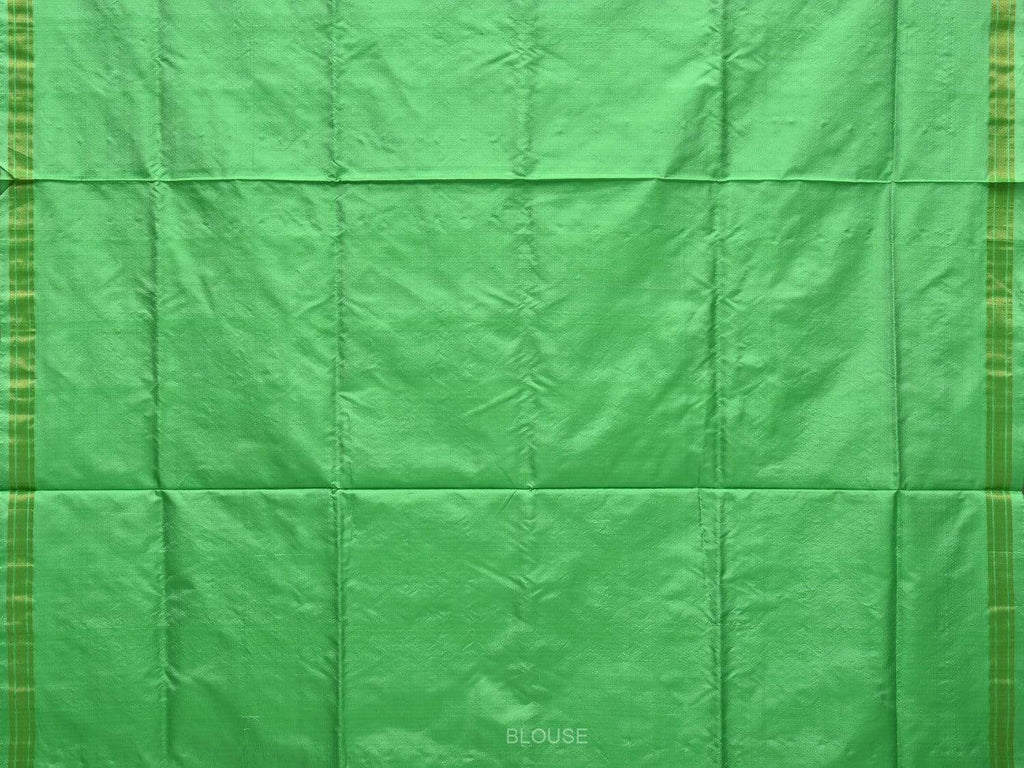 Light Green Uppada Silk Handloom Saree with Karpur Pallu Design - Global Threads | Grocsy