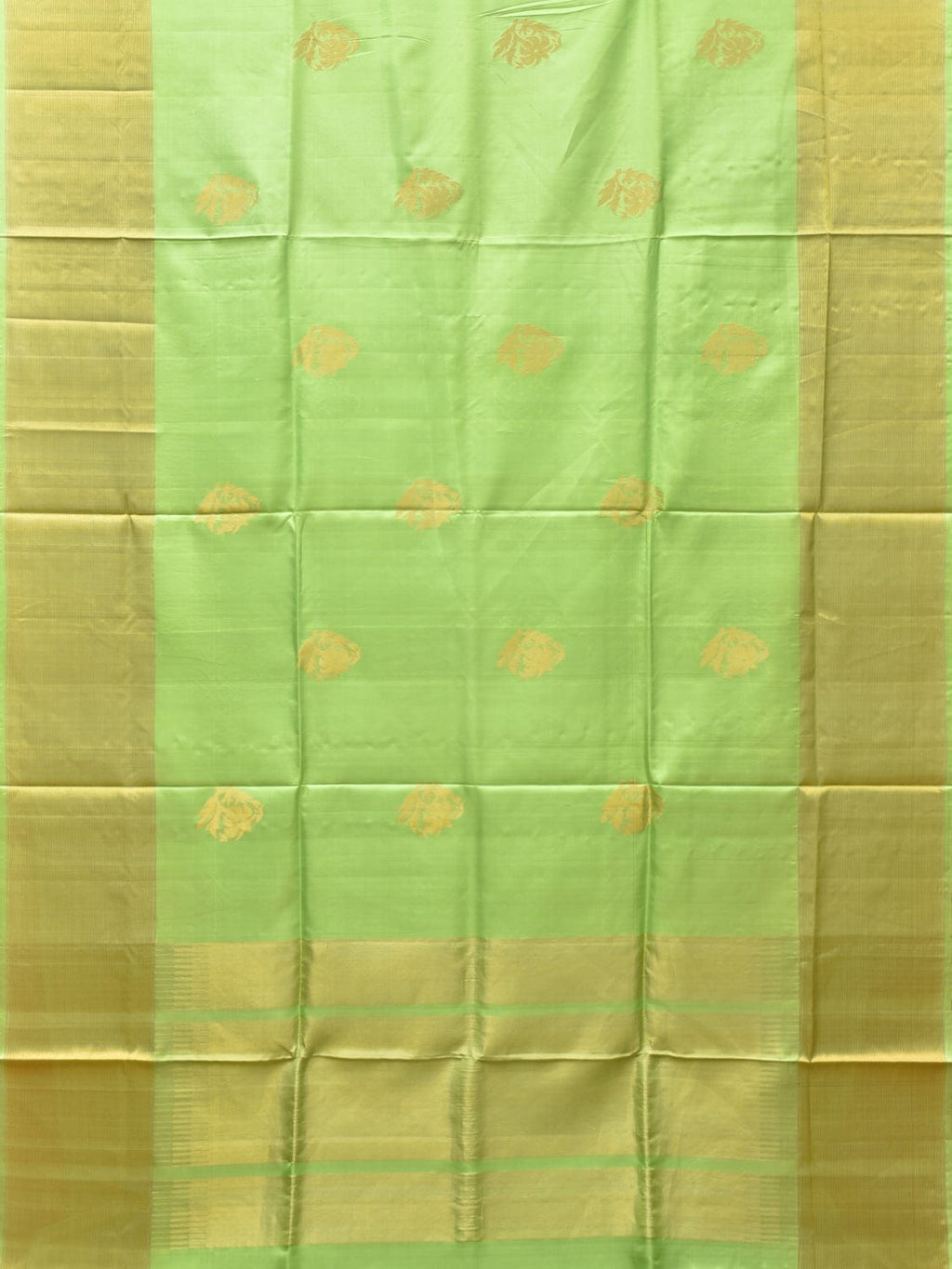 Light Green Uppada Silk Handloom Saree with Nilamabri Buta Design - Global Threads | Grocsy