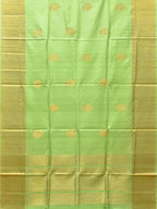 Light Green Uppada Silk Handloom Saree with Nilamabri Buta Design - Global Threads | Grocsy