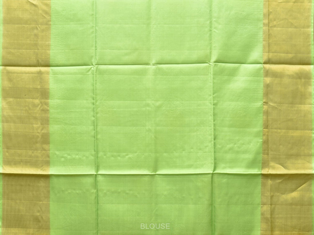 Light Green Uppada Silk Handloom Saree with Nilamabri Buta Design - Global Threads | Grocsy