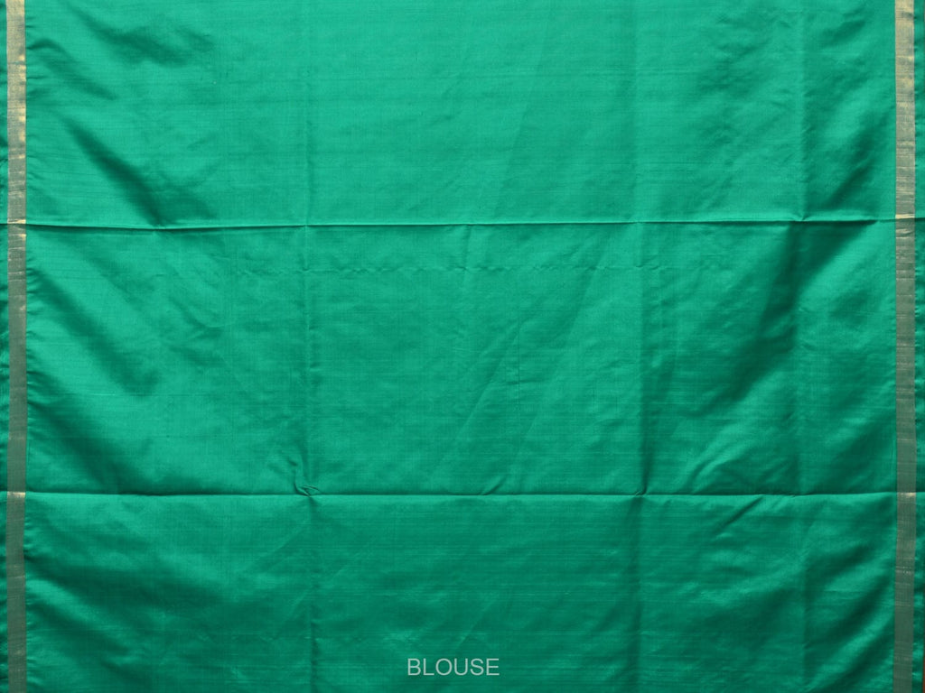Light Green Uppada Silk Handloom Saree with Peacocks Border and Floral Pallu Design - Global Threads | Grocsy