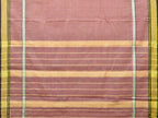 Light Mauve Narayanpet Cotton Handloom Saree with Checks and Big Border Design No Blouse - Global Threads | Grocsy