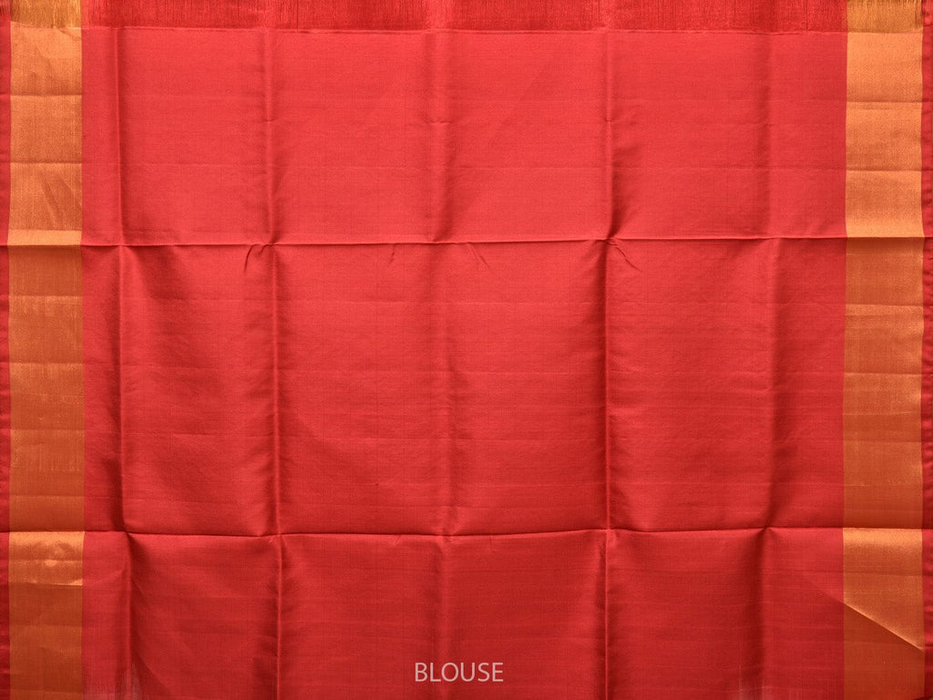 Light Pink and Red Uppada Silk Handloom Saree with Buta and Pallu Design - Global Threads | Grocsy