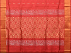 Light Pink and Red Uppada Silk Handloom Saree with Buta and Pallu Design - Global Threads | Grocsy