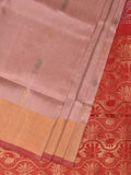 Light Pink and Red Uppada Silk Handloom Saree with Buta and Pallu Design - Global Threads | Grocsy