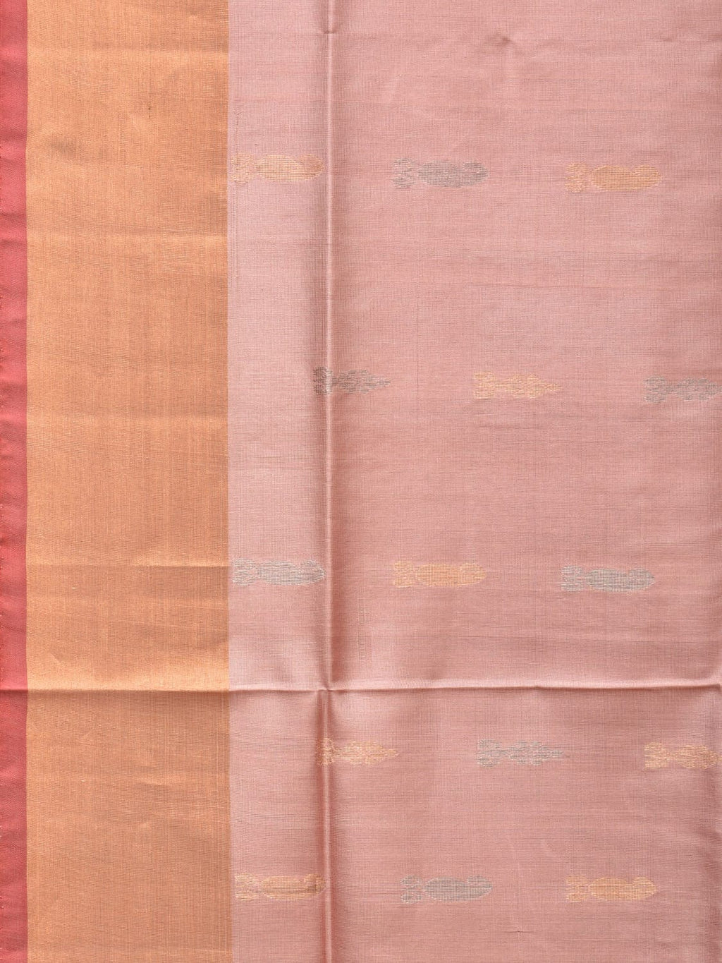 Light Pink and Red Uppada Silk Handloom Saree with Buta and Pallu Design - Global Threads | Grocsy