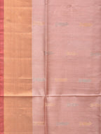 Light Pink and Red Uppada Silk Handloom Saree with Buta and Pallu Design - Global Threads | Grocsy