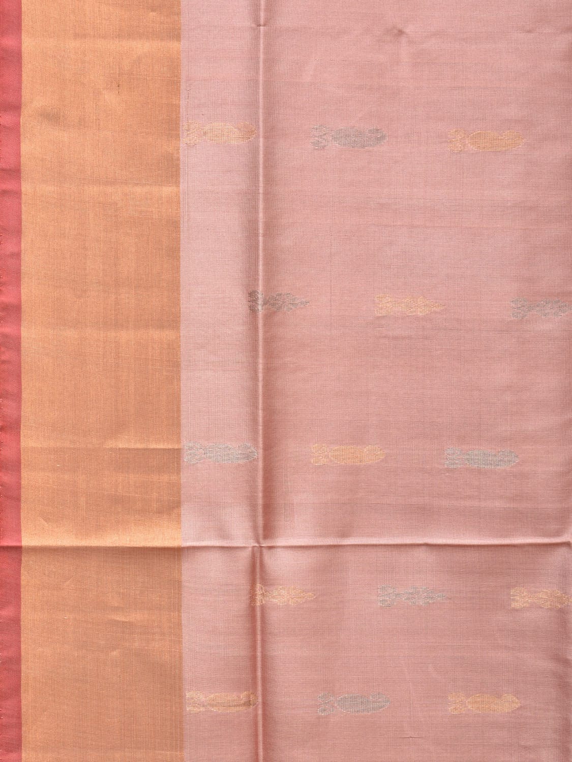 Light Pink and Red Uppada Silk Handloom Saree with Buta and Pallu Design - Global Threads | Grocsy