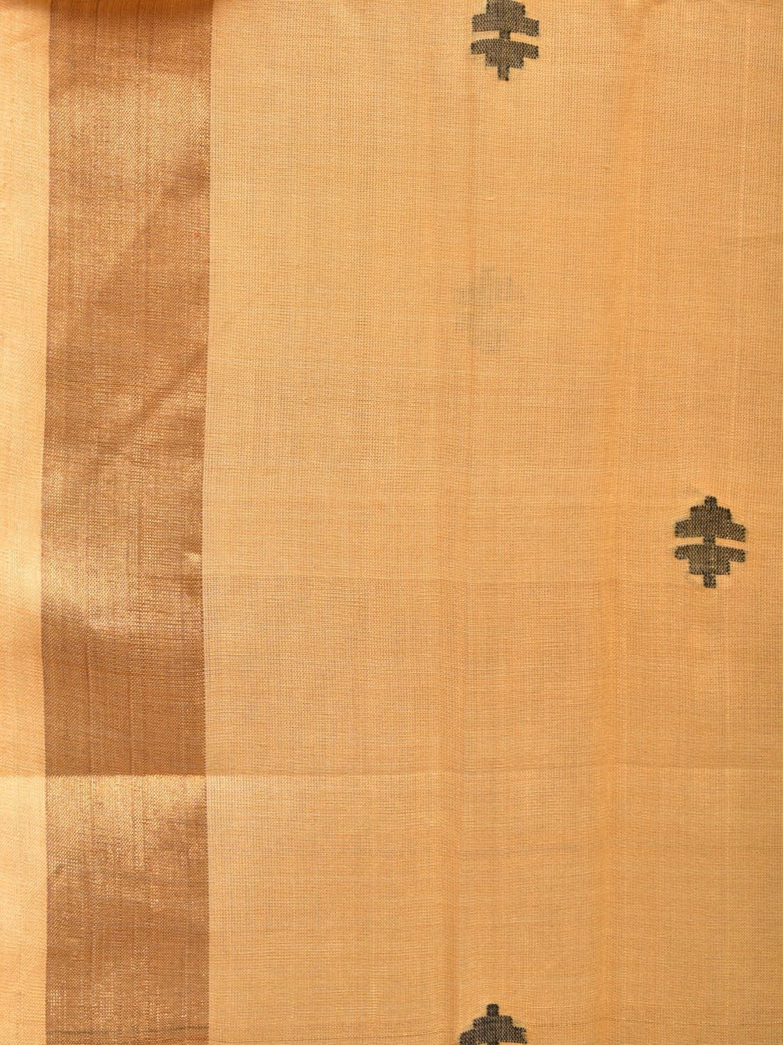 Light Yellow Uppada Cotton Handloom Saree with Jamdani Pallu Design - Global Threads | Grocsy