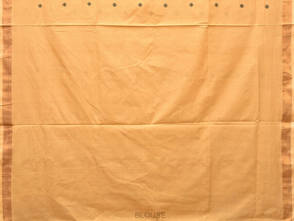 Light Yellow Uppada Cotton Handloom Saree with Jamdani Pallu Design - Global Threads | Grocsy