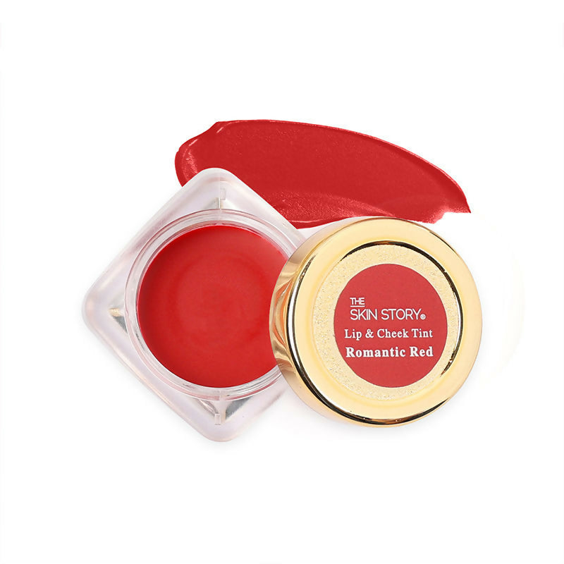 The Skin Story 100% Natural Lip Cheek Eye Tint Nourishing Ayurvedic Safe For Hormones - Romantic Red | Grocsy