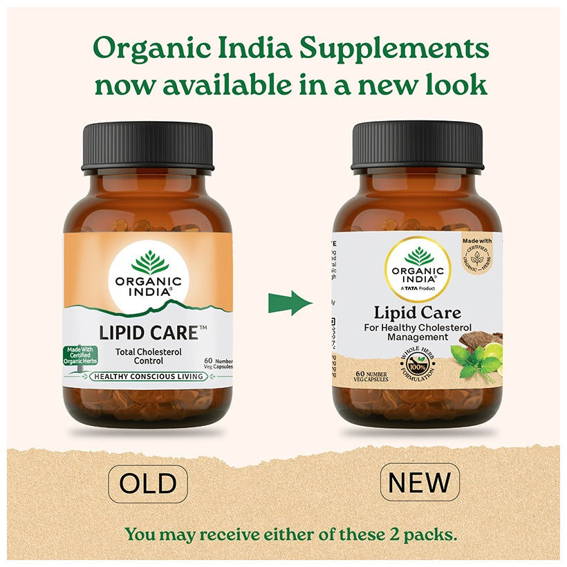 Organic India Lipid care - 60 Capsules Bottle | Grocsy