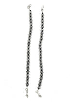 Mominos Fashion Kamal Johar Oxidised Silver Butterfly Anklets | Grocsy