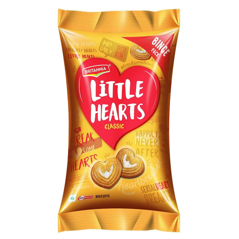 Britannia Little Hearts Biscuits, 75g | Grocsy