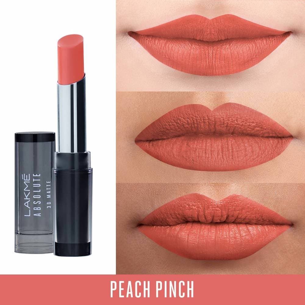 Lakme Absolute 3D Lipstick - Peach Pinch | Grocsy