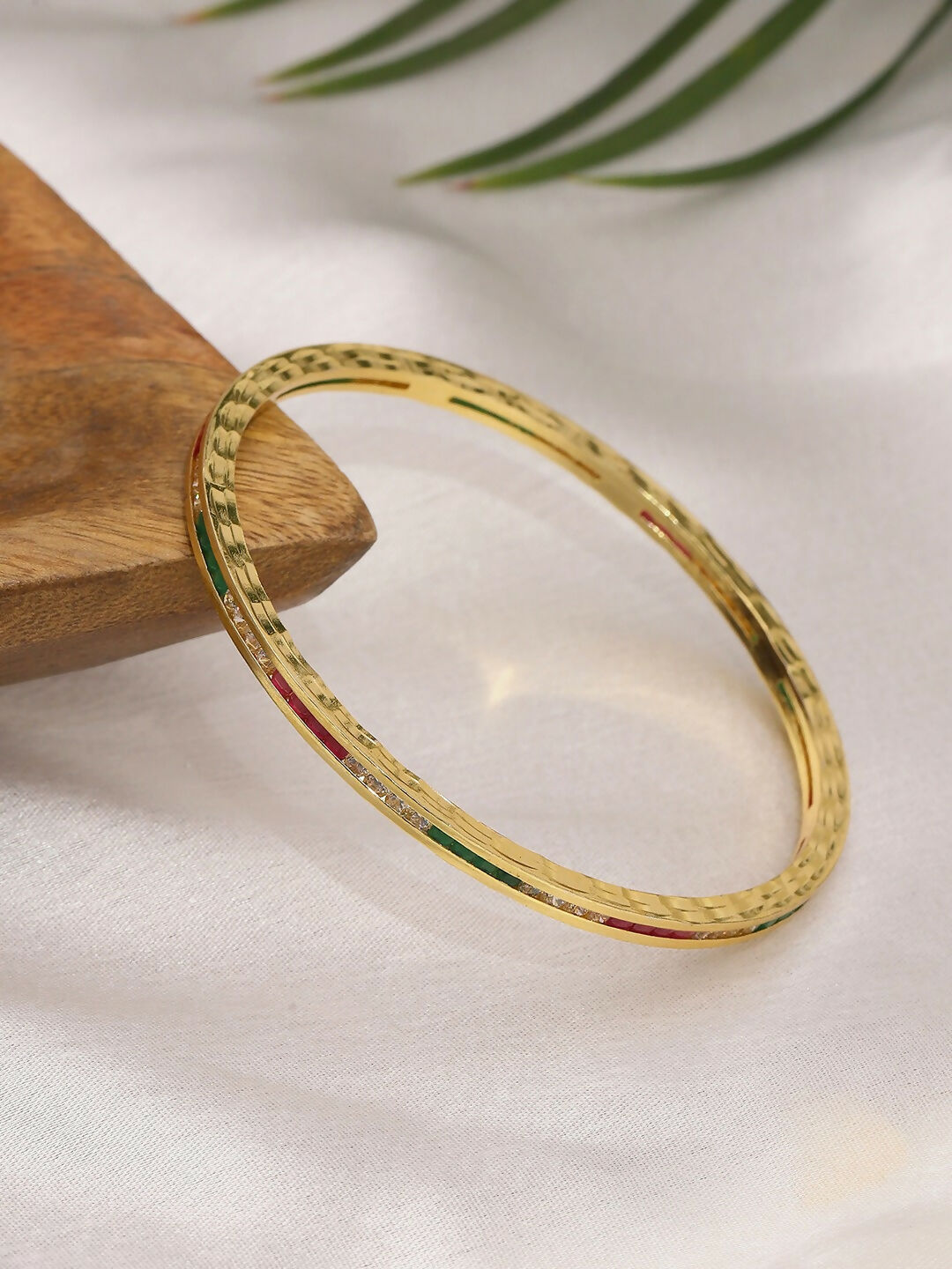 Golden Bangle- Ruby Raang | Grocsy