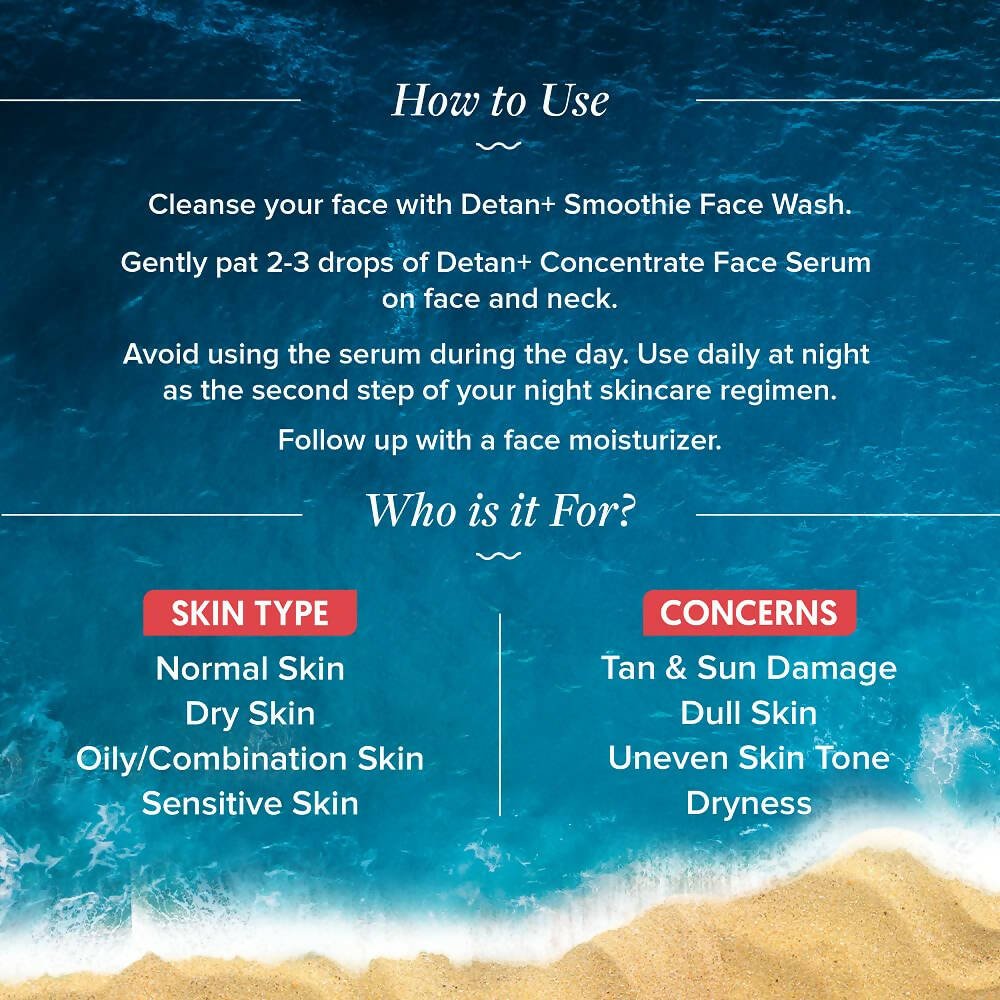 Aqualogica Detan+ Concentrate Face Serum With Cherry Tomato, Glycolic Acid & Hyaluronic Acid | Grocsy