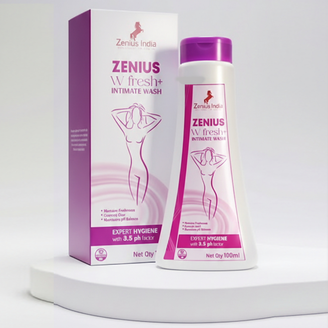 Zenius W Fresh+ Intimate Wash for Intimate Hygiene of Women | Grocsy