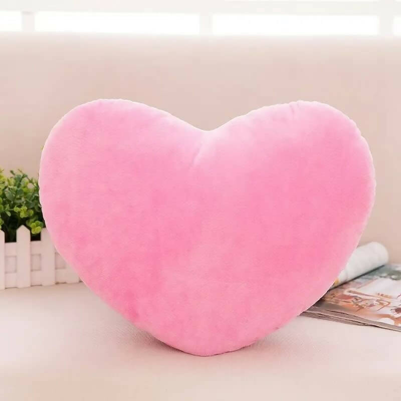 AVS Love Heart Shape Cushion Pillow For Valentine's Day (Light Pink) | Grocsy